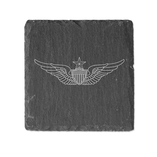 Slate Coaster Engraved - Army Aviator Wings