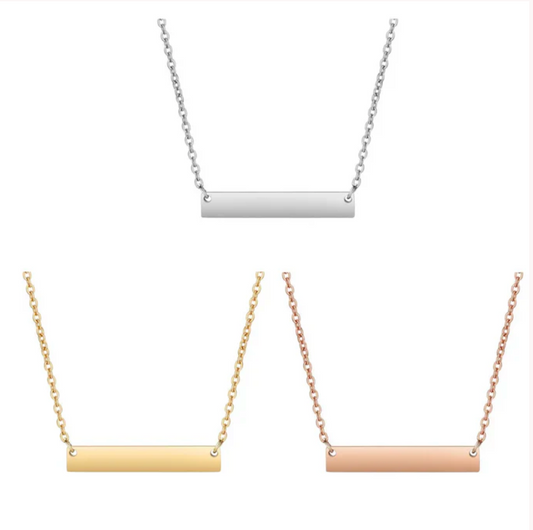 Custom Engraving - Bar Necklace