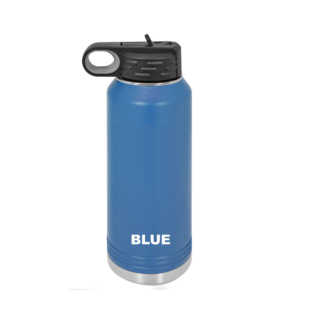 32oz Personalized Football or Cheer Engraved Stainless Steel Water bottle