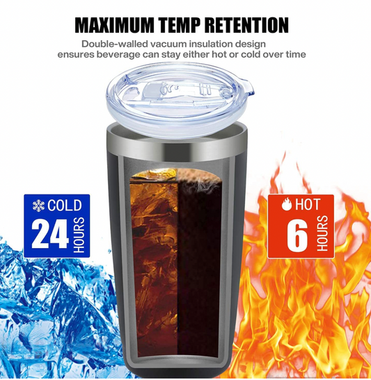 Engraved Tumbler 20oz Personalized Name - Black