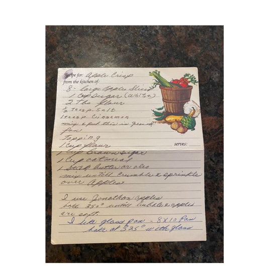 Engraved Handwritten Recipe Serving Board