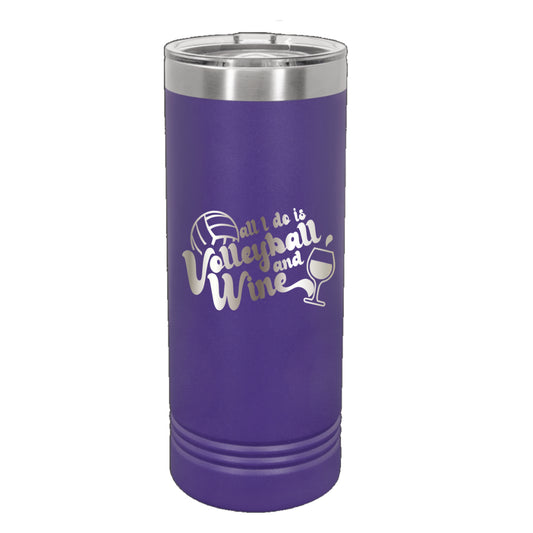 Volleyball Skinny Stainless Steel Double Wall 22oz Tumbler