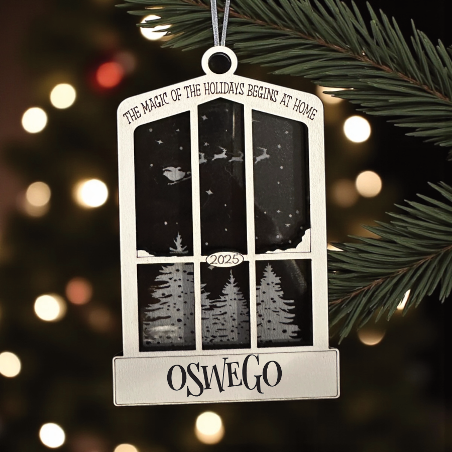 Custom City Holiday Snowflake Ornament