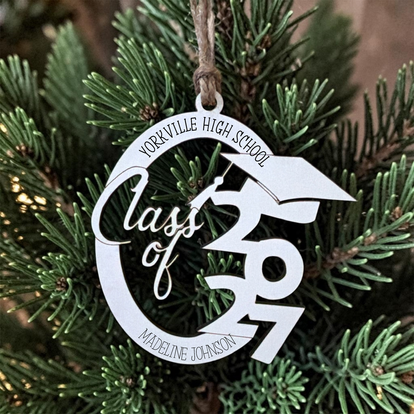 Personalized Class of 2027 Senior Ornament & Acrylic Block Frame