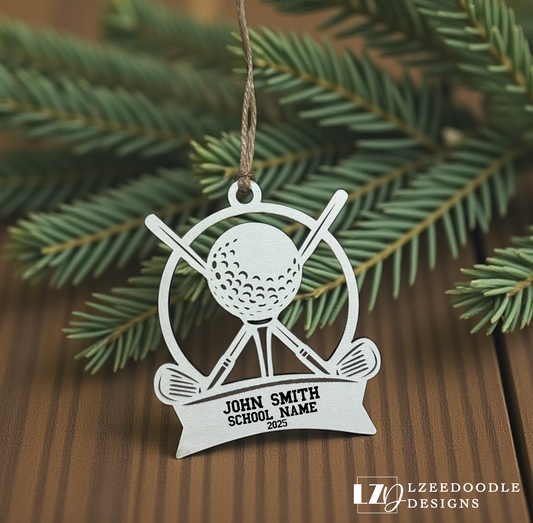Laser-cut personalized Sports Ornament/Gift tags