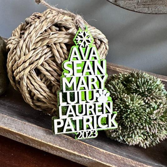 Custom Name Tree Ornament