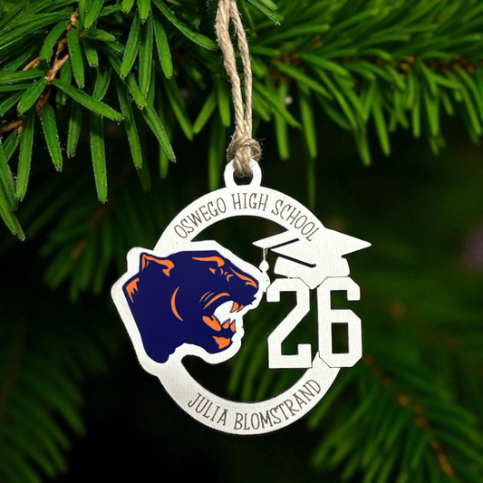 Personalized Oswego High School Class of 2026 Senior Ornament