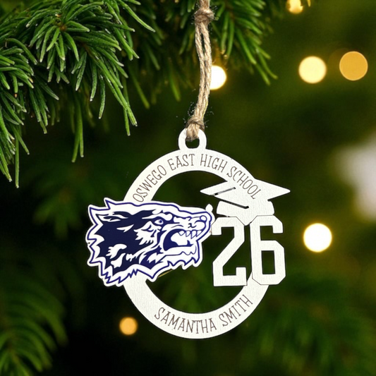 Personalized Oswego East High School Class of 2026 Senior Ornament