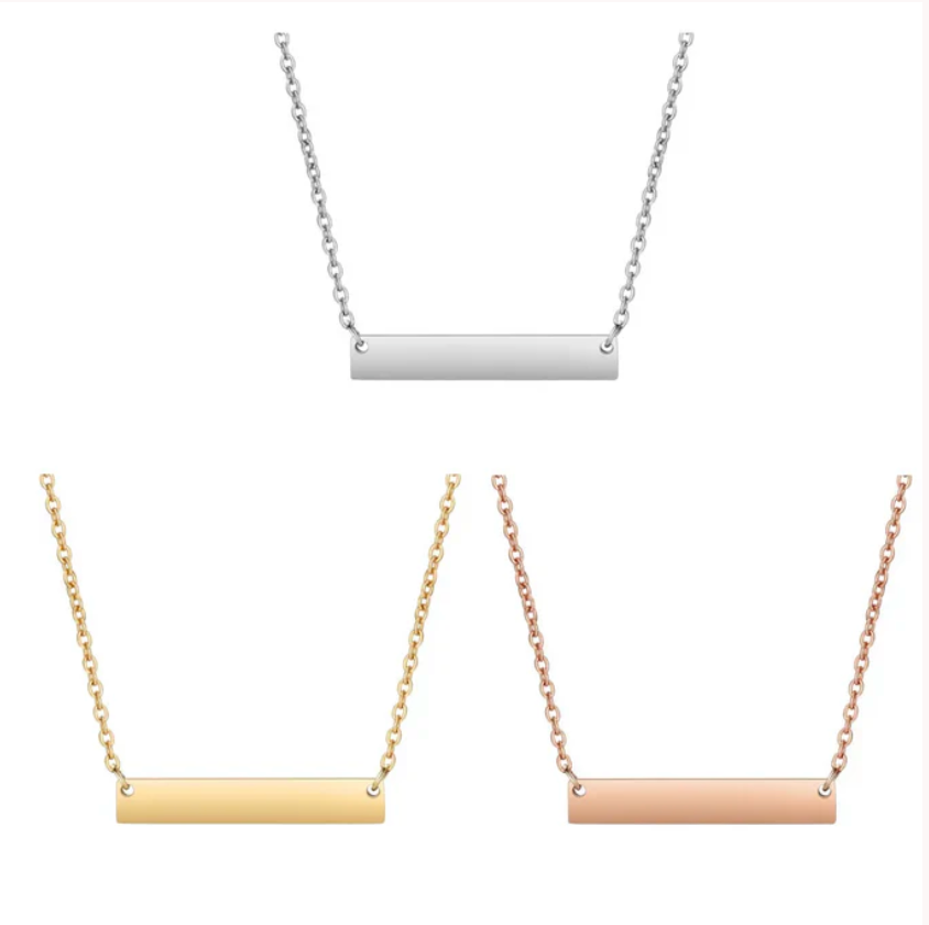 Custom Engraving - Bar Necklace