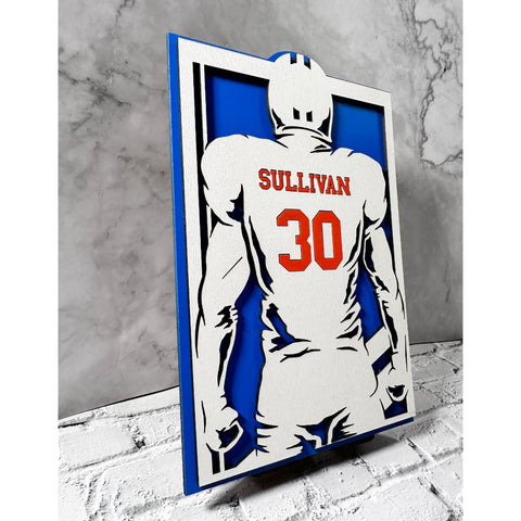 Personalized Football Player Sign