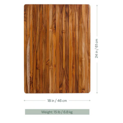 XLarge teak engraved cutting board measurements