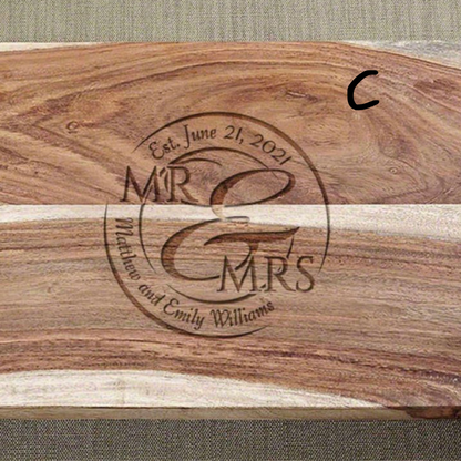 XLarge teak engraved cutting board