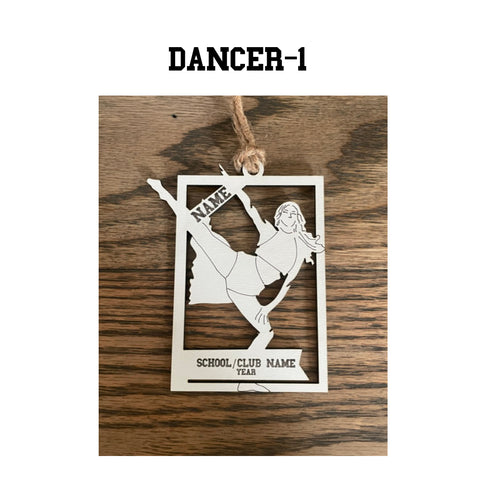 Laser-cut personalized Sports Ornament/Gift tags