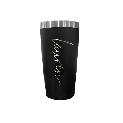 Engraved Tumbler 20oz Personalized Name   - Black