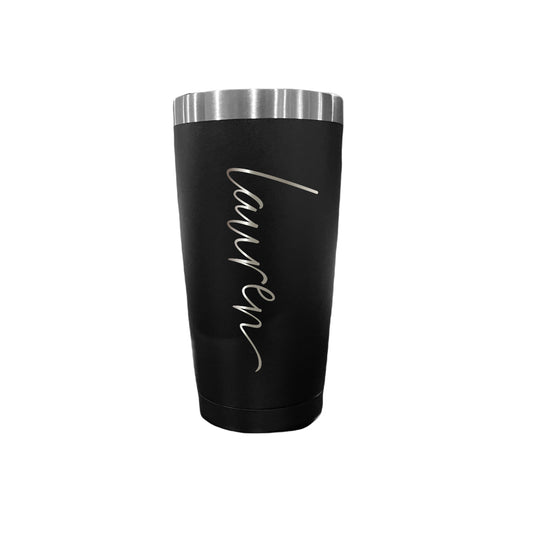20oz Personalized Name Engraved Tumbler  - Black