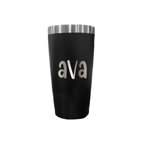 20oz Personalized Name Engraved Tumbler  - Black