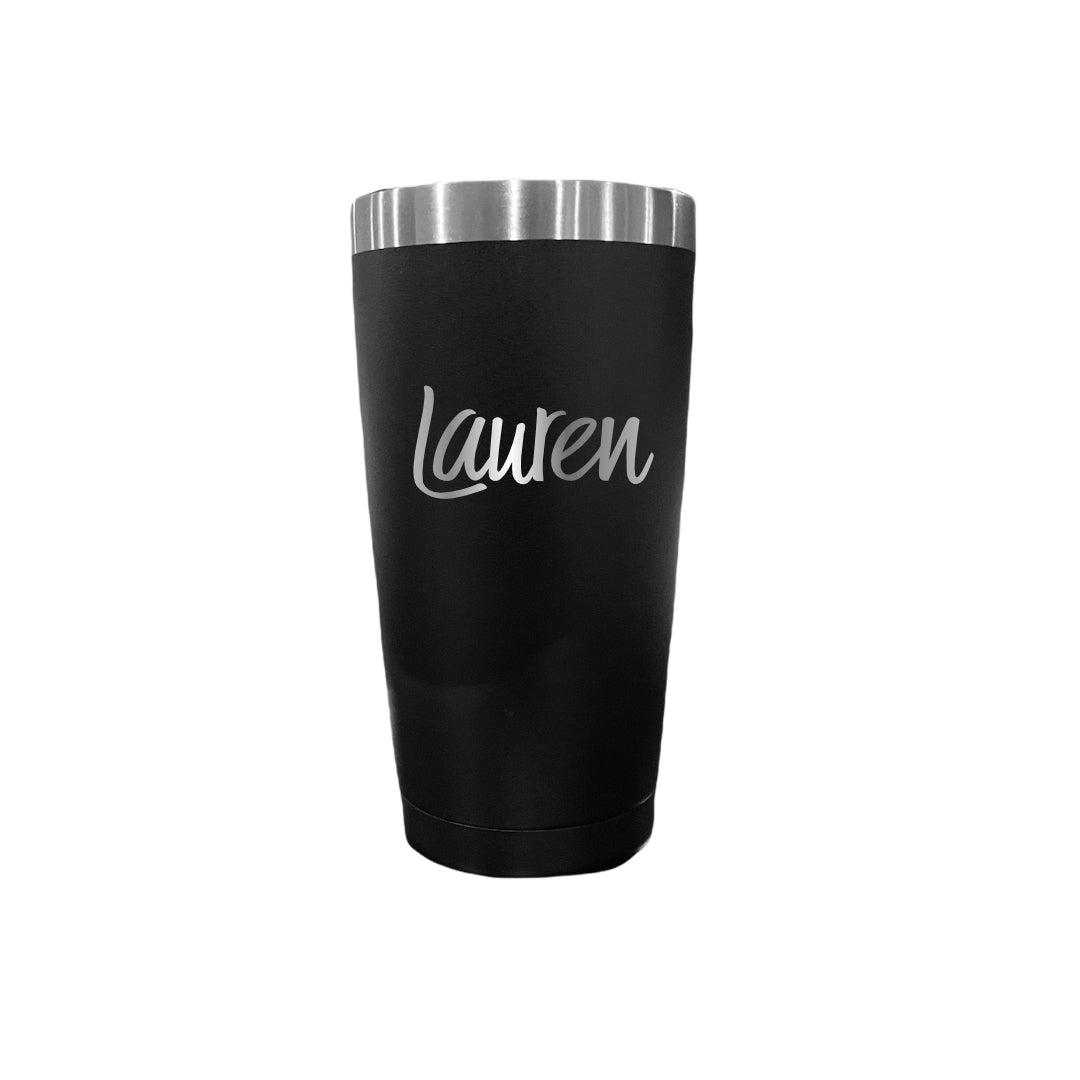 20oz Personalized Name Engraved Tumbler  - Black