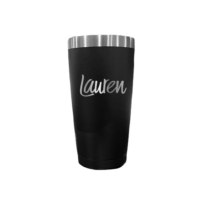 Engraved Tumbler 20oz Personalized Name   - Black