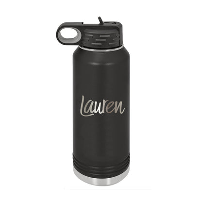 Stainless Steel Water bottle Engraved 32oz  - NAME ONLY