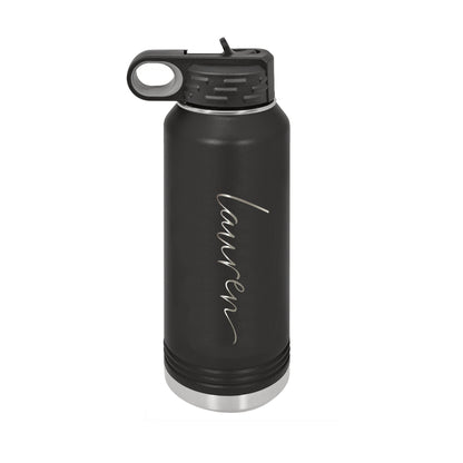 Stainless Steel Water bottle Engraved 32oz  - NAME ONLY