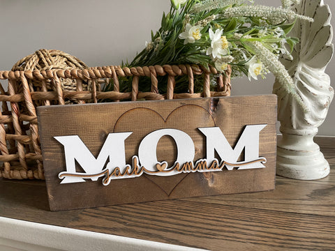 MOM, GRANDMA, NANA, LOLA, Sign