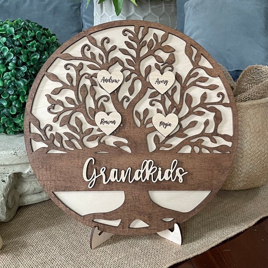 Laser-cut Tree-of-Life with Family Names