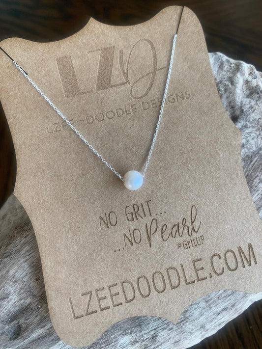 No Grit No Pearl Sterling Silver Necklace