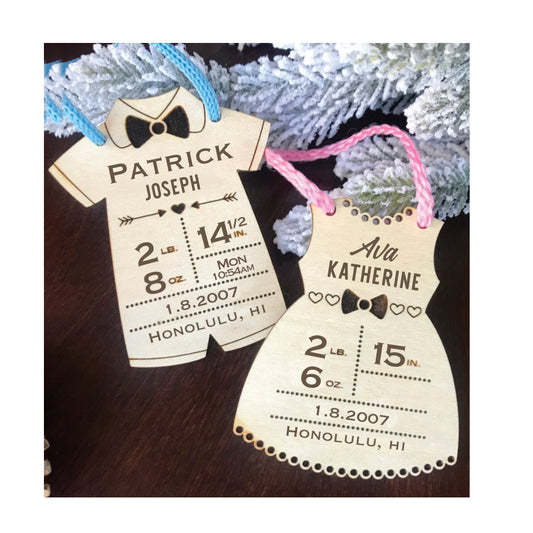Baby Birth Statistics Ornament