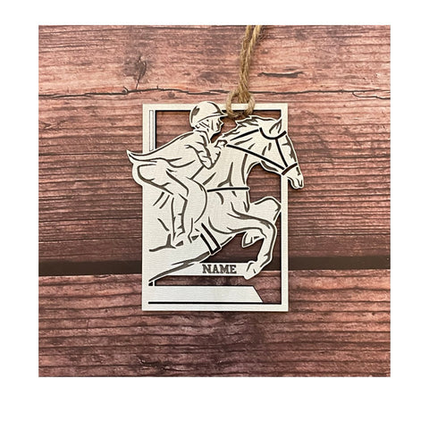 equestrian laser cut ornament