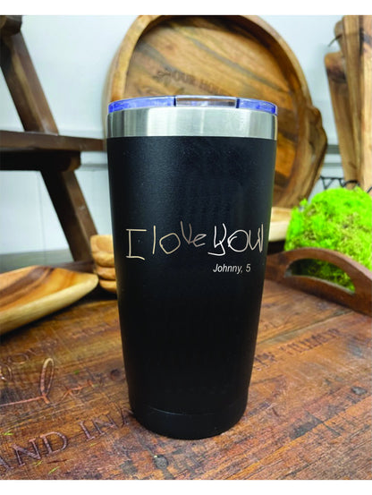 Tumbler - 20oz Handwritten Message