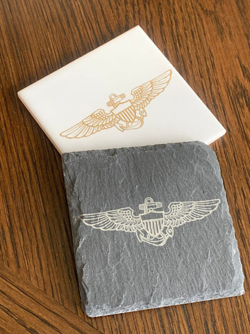 Naval/Marine Aviator Wings Coaster