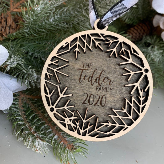 Layered Snowflake Personalized Ornament | Laser Cut | Personalized Gift | Holiday ornament
