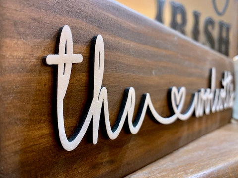 Wood Shelf Sign | Custom Name Sign