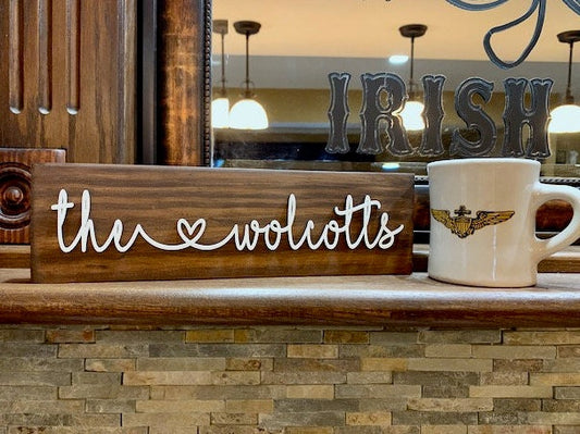Wood Shelf Sign | Custom Name Sign