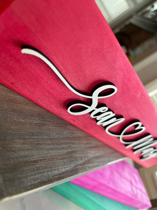Personalized Couple Names| Wood Shelf Sign 12" x 3”