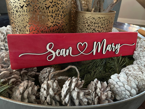 Personalized Couple Names| Wood Shelf Sign 12