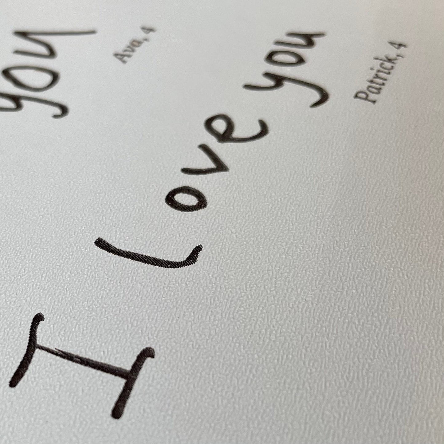 Handwritten Message, Laser-engraved in a Handcrafted Frame