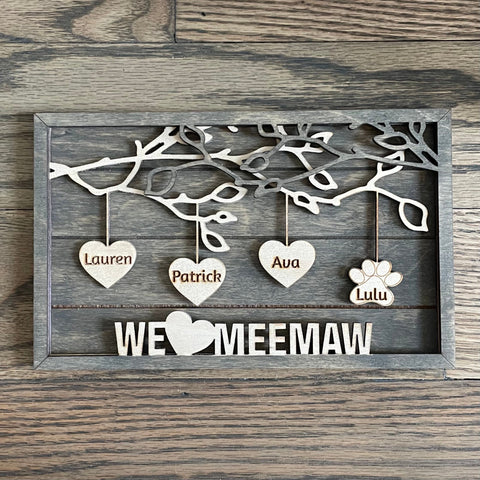 Personalized Tree of Life up to 12 names | I Love Mom, Grandma, Nana, Mommy, etc - Mother’s Day | Father's Day | Birthday | Christmas